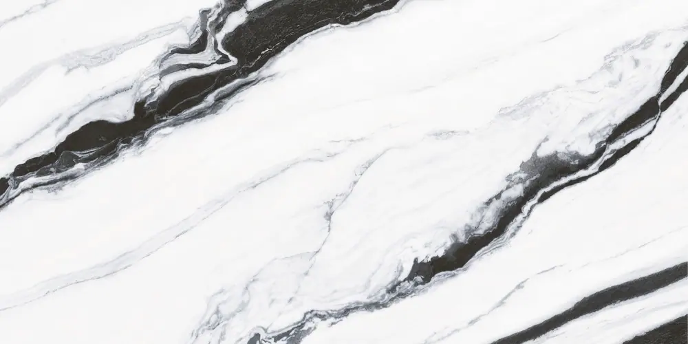 Panda Noir sintered stone surface pattern by SINTLIN
